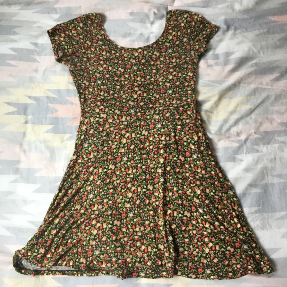 Scoop Neck Floral BabyDoll Dress size L